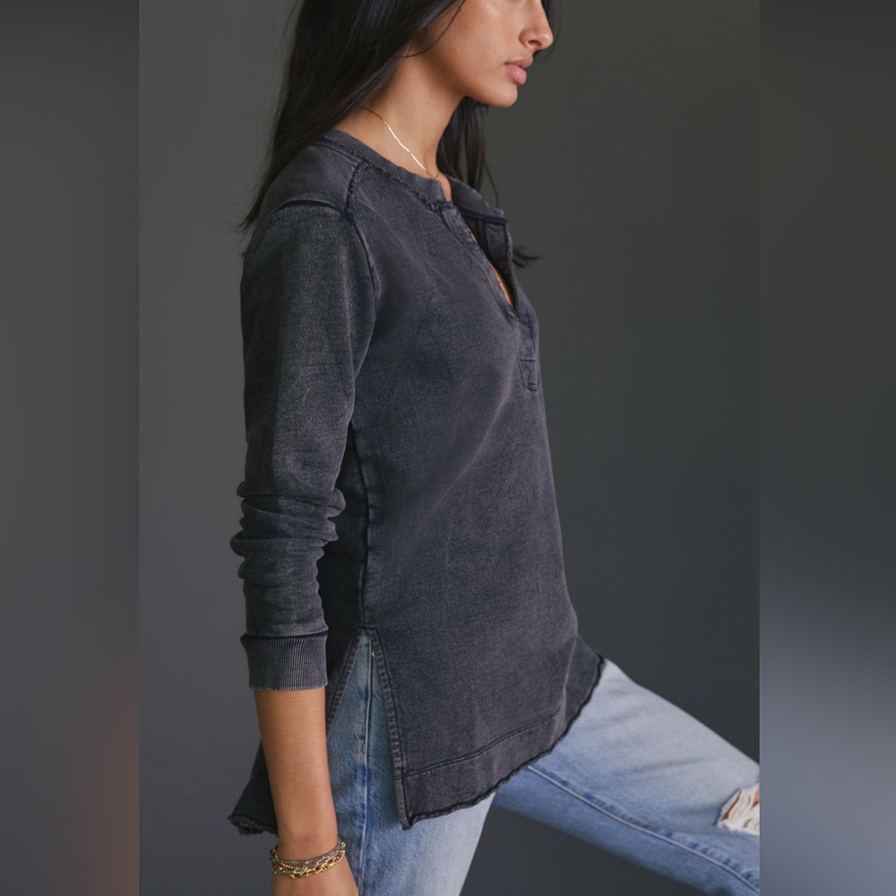 Pilcro Split Hem Tunic Top